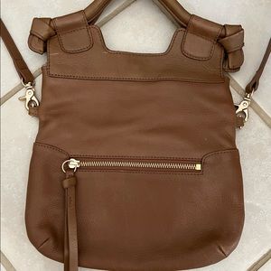 Vintage Foley + Corinna Brown Pebbled Leather Bag